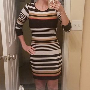 Bisou Bisou Striped Sheath Dress. Size 4.